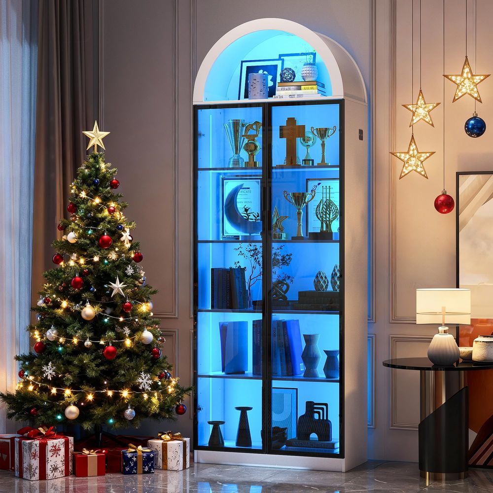Display Cabinet with Doors and - Storage 评论和价格