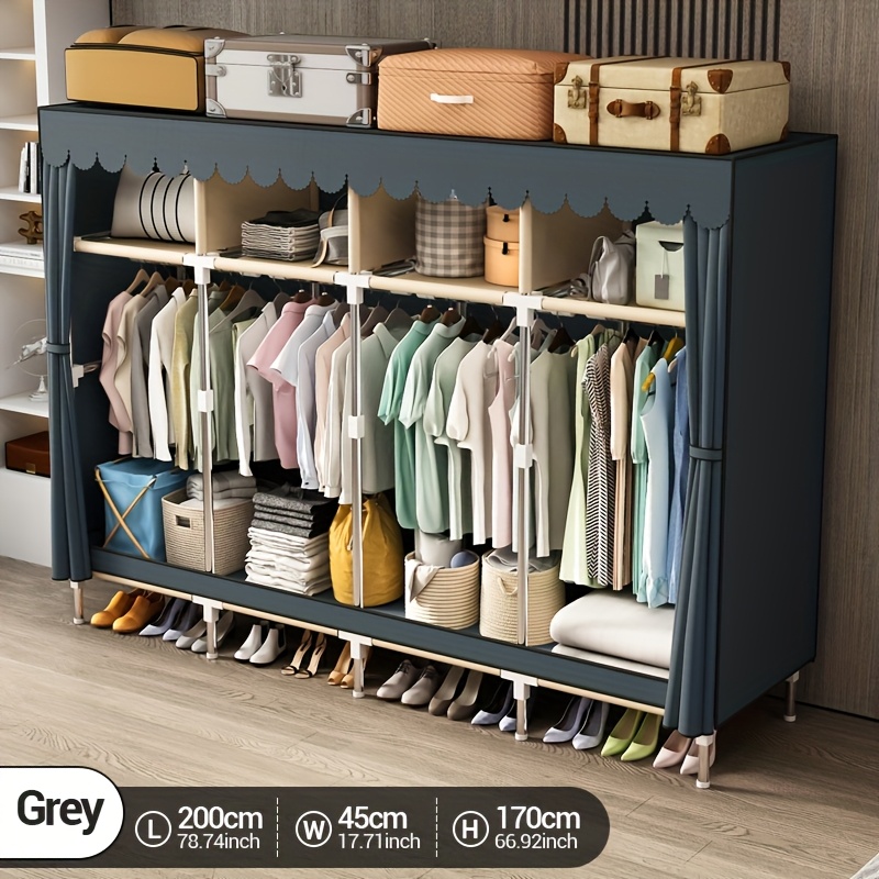 Metal Frame Portable Closet Or - Wardrobe Closet Portable Fabric Cover 评论和价格