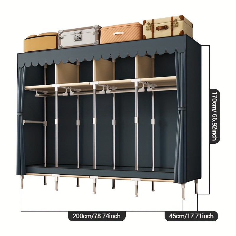Metal Frame Portable Closet Or - Wardrobe Closet Portable Fabric Cover 评论和价格