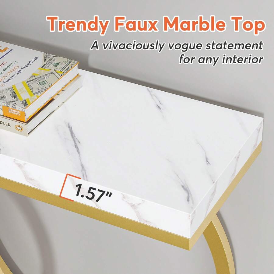 Inch Modern Gold Console Table - Tables 评论和价格