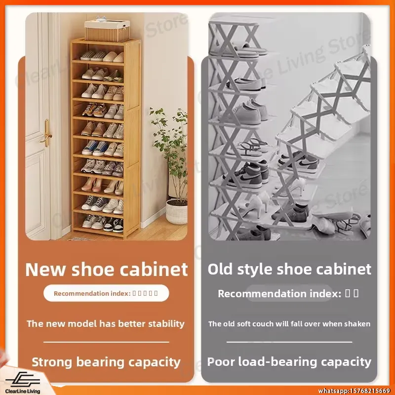 Modern Multi-Layer Shoe Rack f - Shoe Rack Cabinet Narrow Entryway 评论和价格