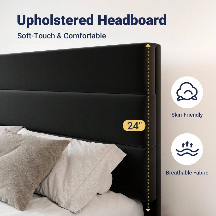 Full/Queen/King Size Platform  - King Size Bed Frame With Storage Drawers 评论和价格
