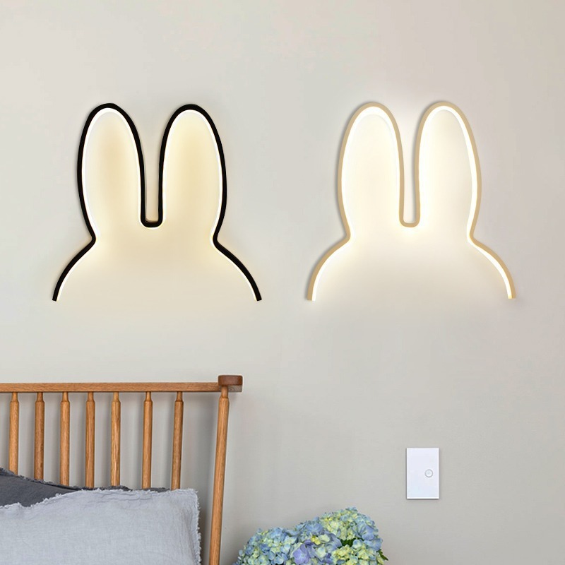 Cute Led Rabbit Wall Lights US - Floating Nightstand With Led Light 评论和价格