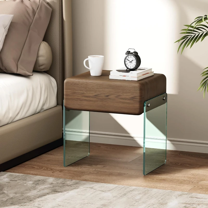 Nightstand Drawer Bedside Side - Solid Wood Nightstand 2 Drawers 评论和价格