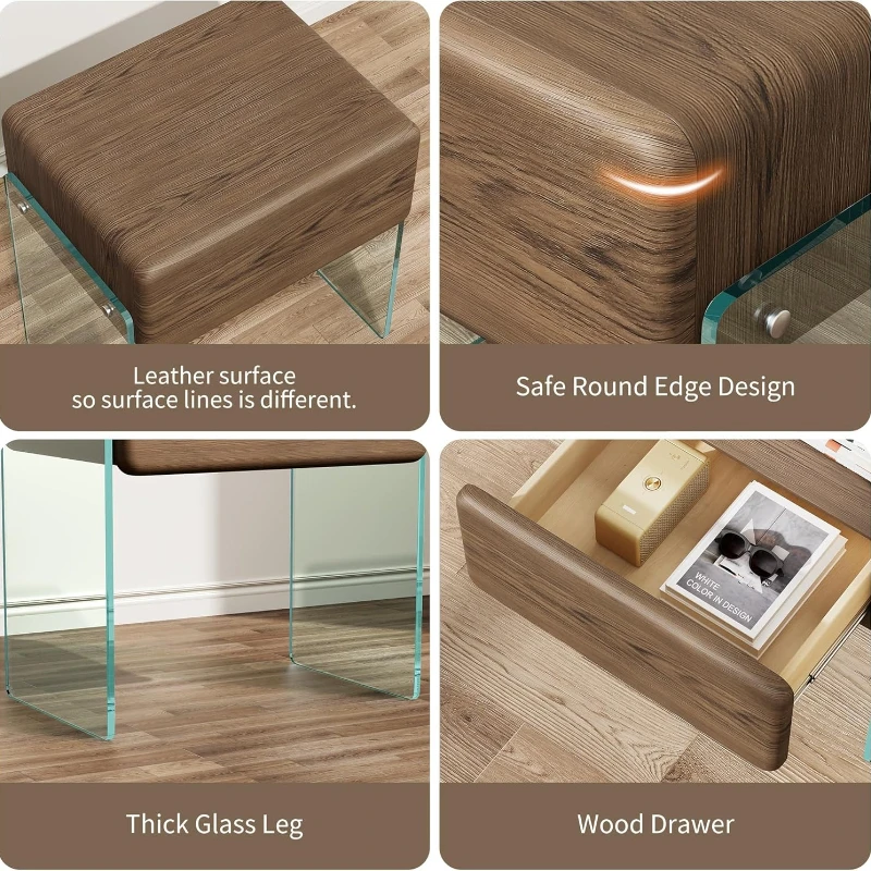 Nightstand Drawer Bedside Side - Solid Wood Nightstand 2 Drawers 评论和价格