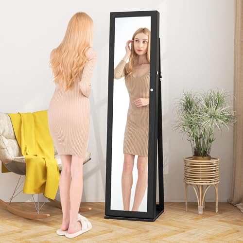 Jewelry Armoire Cabinet with 6 - Full Length Mirror Jewelry Armoire 评论和价格