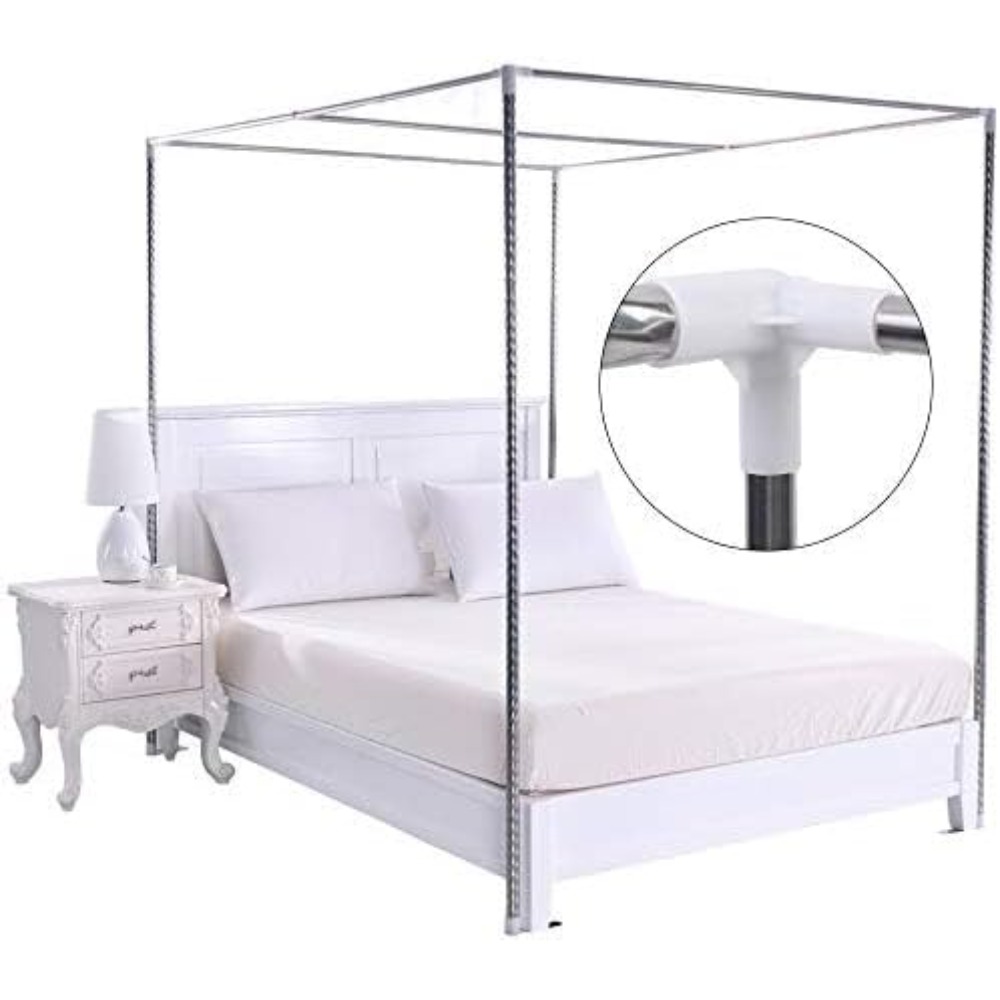 Stainless Steel Canopy Bed Fra - Canopy Bed Frame Metal Queen 评论和价格