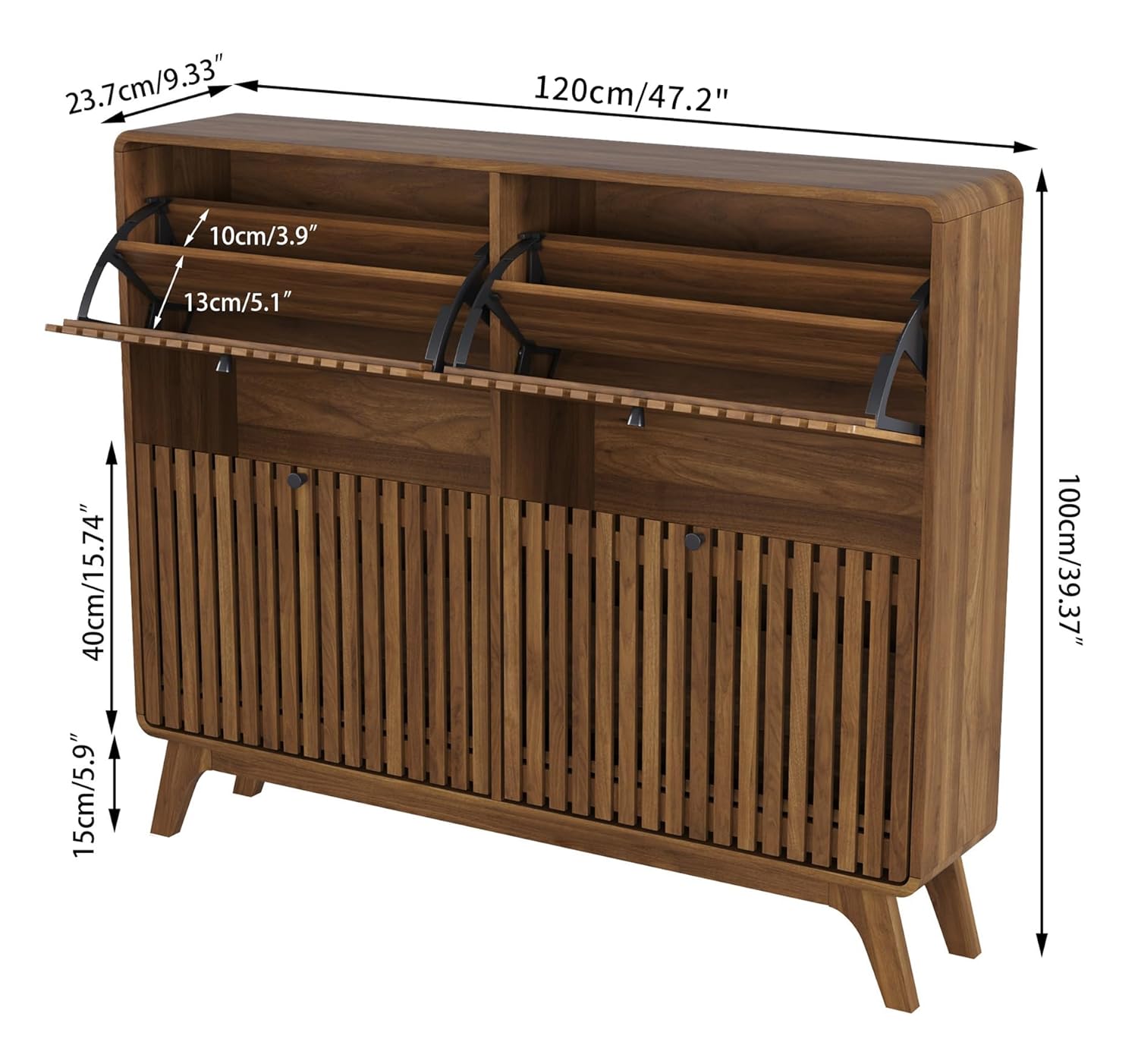 #Large Bamboo Shoe Cabinet wit - Shoe Rack Cabinet Narrow Entryway 评论和价格