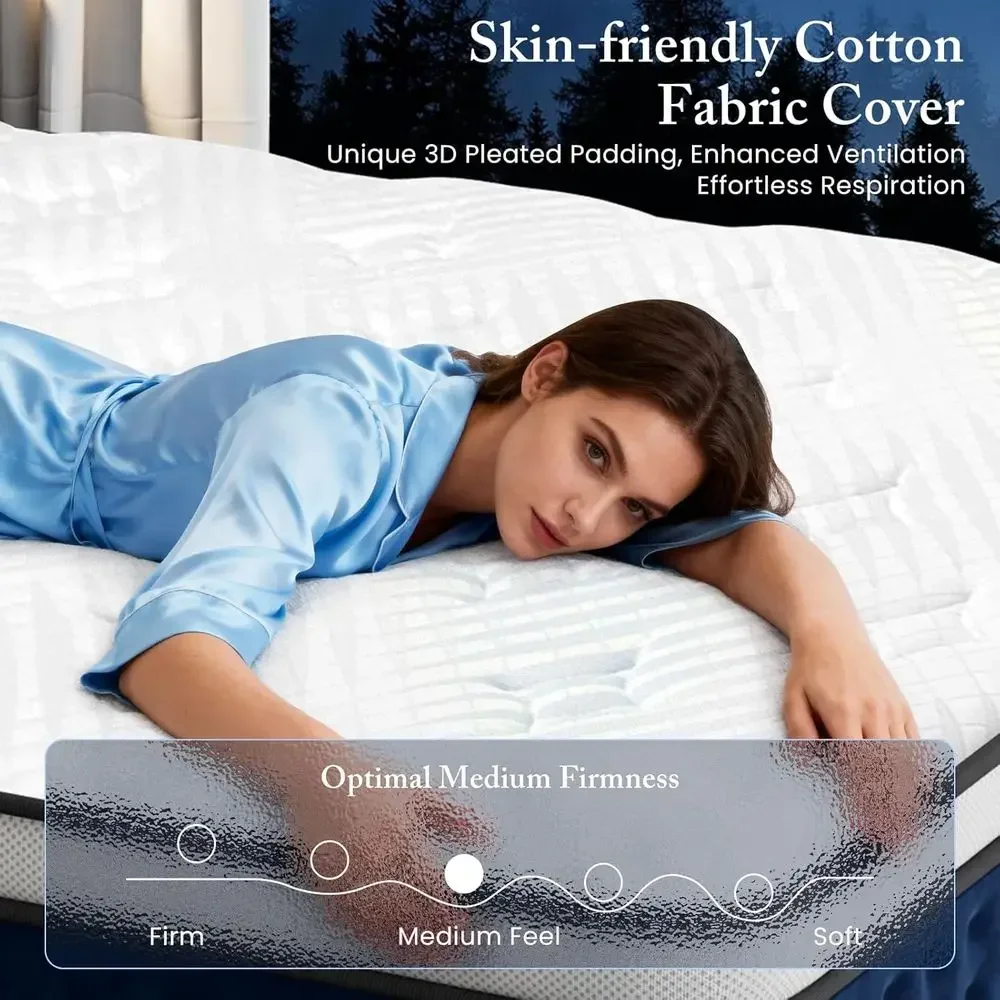 12 Inch Hybrid Mattress Queen  - Memory Foam Mattress In A Box Queen 评论和价格