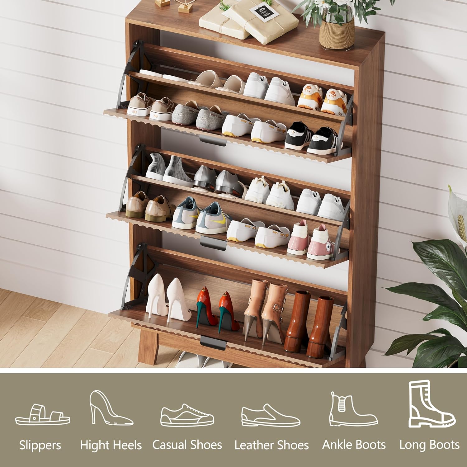 Entryway Shoe Cabinet Storage  - Shoe Rack Cabinet Narrow Entryway 评论和价格