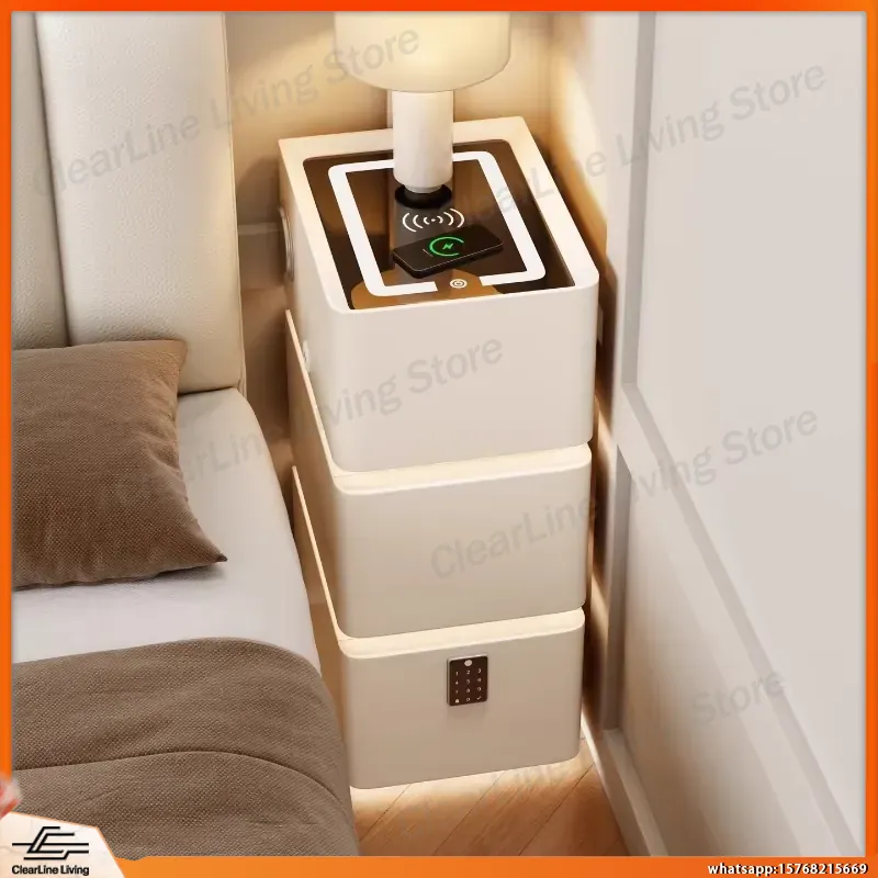 Ultra Narrow Floating Nightsta - Floating Nightstand With Led Light 评论和价格