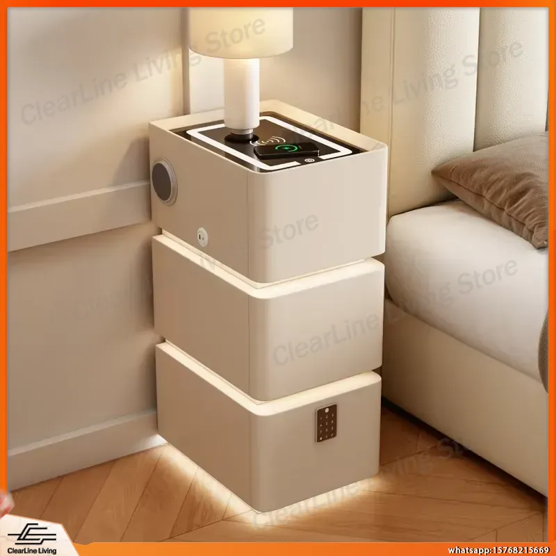Ultra Narrow Floating Nightsta - Floating Nightstand With Led Light 评论和价格