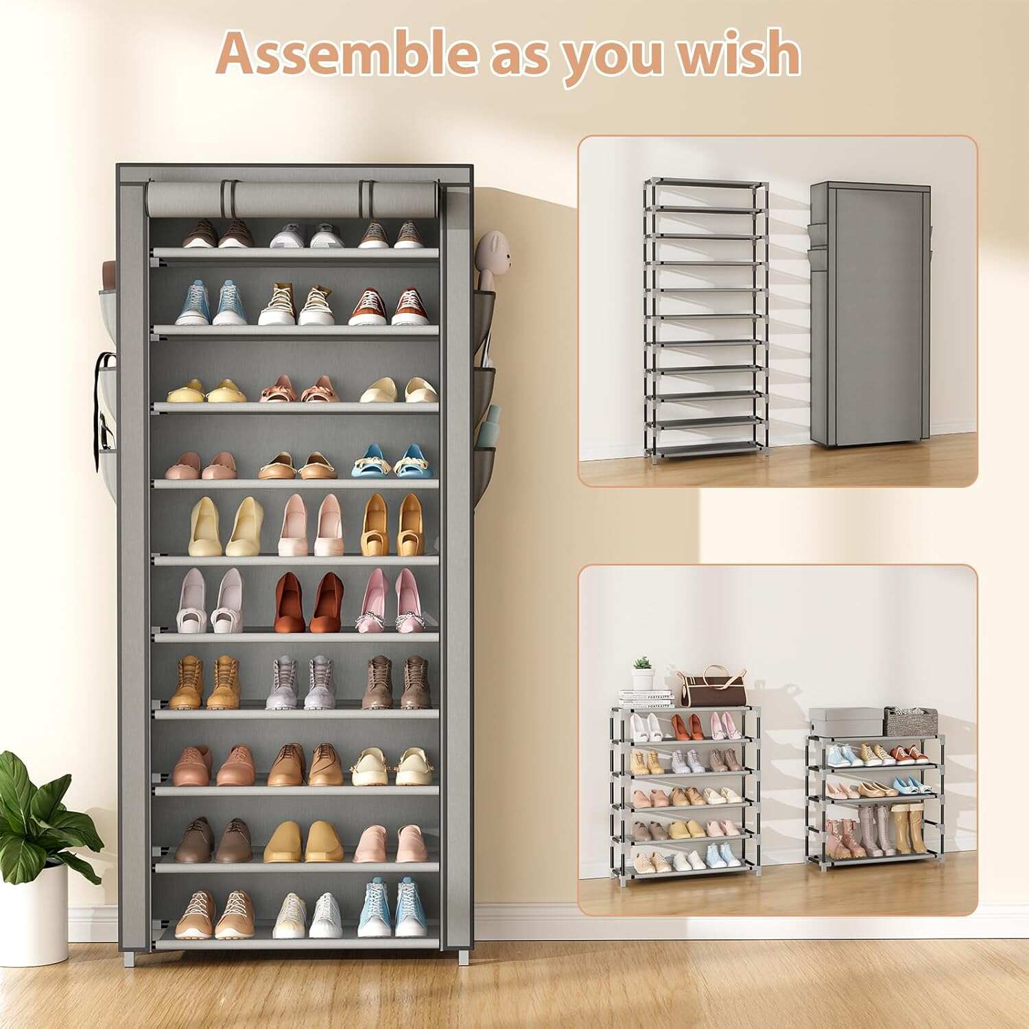 Vertical Narrow Shoe Rack Orga - Shoe Rack Cabinet Narrow Entryway 评论和价格